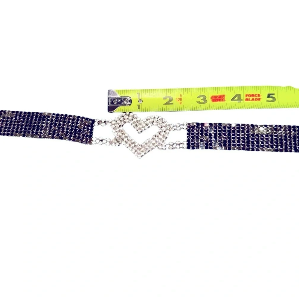 Rhinestone Sequin Chain Link Belt
